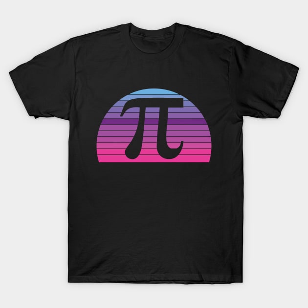 Pi Symbol with vintage design t-shirt T-Shirt by TeeDesignMaster